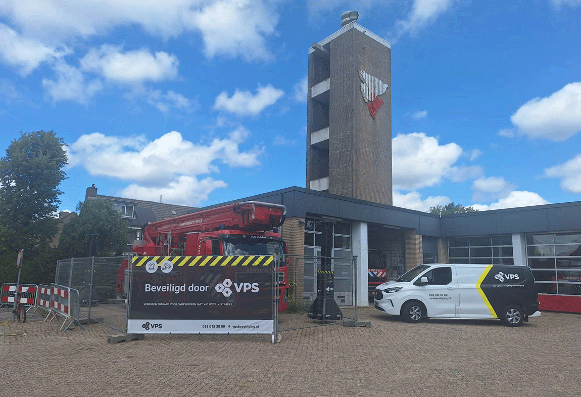 Tijdelijke camerabeveiliging brandweerwagens